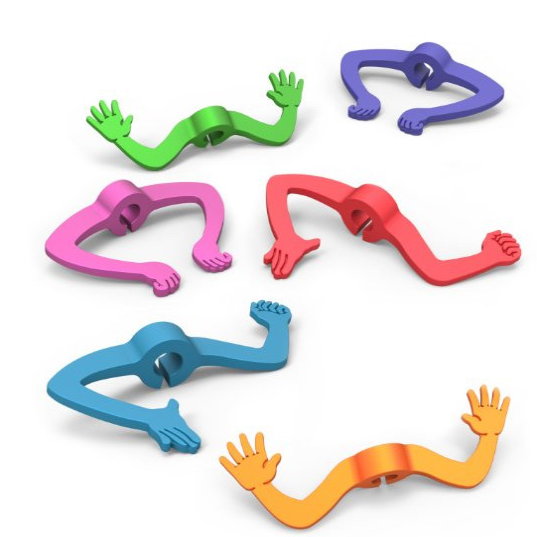 Amazon's best-selling creative silicone hand-shaped wine glass marking fun hand-dancing wine glass recognizers 6pcs detail image 3