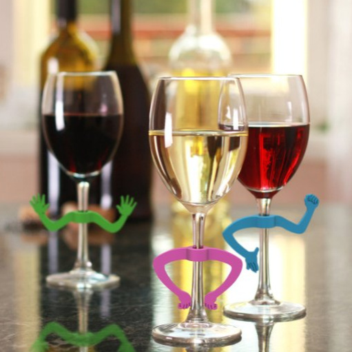 Amazon's best-selling creative silicone hand-shaped wine glass marking fun hand-dancing wine glass recognizers 6pcs detail image 4