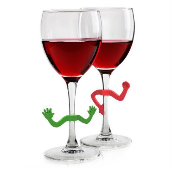 Amazon selling creative silicone hand wine glass marking interesting hand dance wine glass recognizer 6pcs