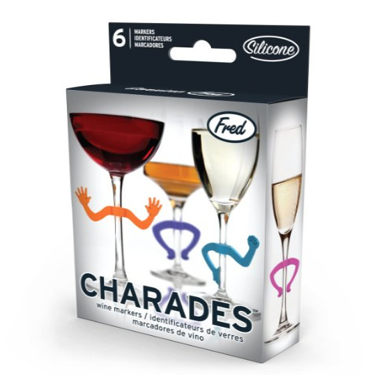 Amazon's best-selling creative silicone hand-shaped wine glass marking fun hand-dancing wine glass recognizers 6pcs detail image 2