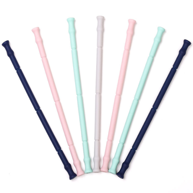 Silicone straws are transparent, colorful, eco-friendly and reusable for milk tea, soy milk and fruit juice beverages detail image 2