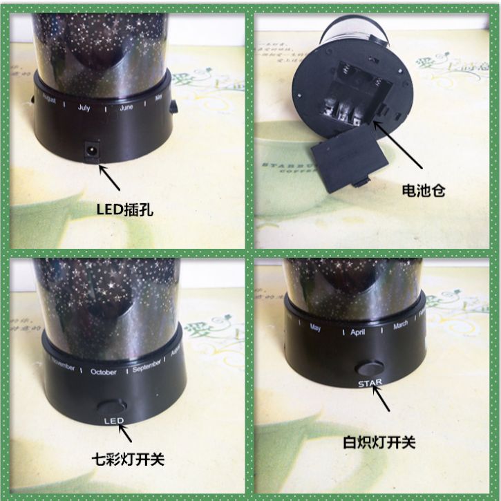 Blue Light New and Unique Starry Sky Projection Light Instrument Christmas Gift led Night Light Creative Products wholesale Night Market Application Scenario
