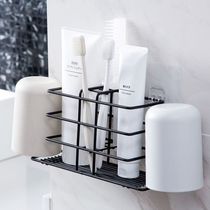 Mouthwash storage wall rack Bathroom iron creative toothbrush toothbrush rack storage rack Dental gear
