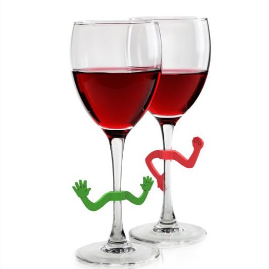 Amazon selling creative silicone hand wine glass marking interesting hand dance wine glass recognizer 6pcs.