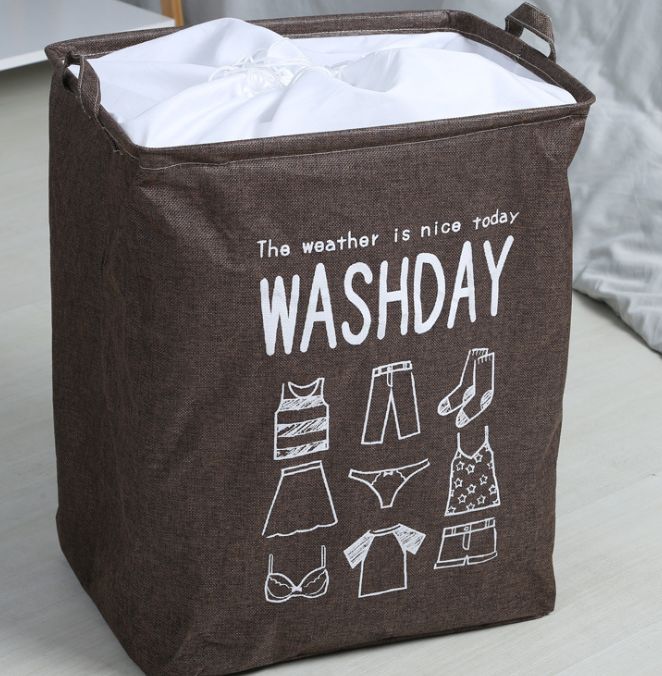 Imitation linen clothes storage basket