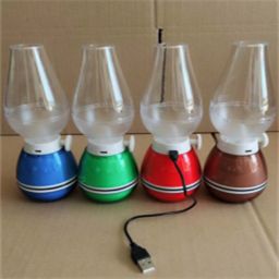 Kerosene lamp blow control lamp USB charging adjustable light night light