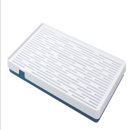 Double cup tray rectangular tea tray plastic creative household living room simple cup drain tray manufacturers direct sales Item Picture