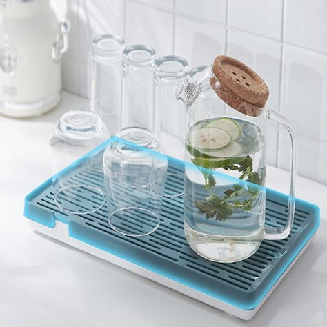 Double cup tray rectangular tea tray plastic creative household living room simple cup drain tray manufacturers direct sales Specification drawing