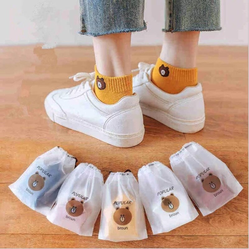 Shoot bear calcetines primavera verano calcetines barco correr medida poliéster hilo calcetines de piso barato calcetines de comercio exterior al por mayor personalizado Specification image