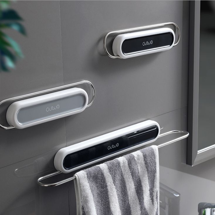 Bathroom towel rack, wall-mounted, toilet towel storage pole, bathroom towel rack without drilling holes