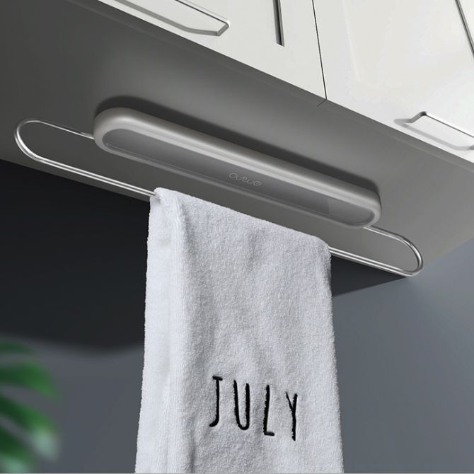 Bathroom towel rack, wall-mounted, toilet towel storage pole, bathroom towel rack without drilling holes Item Picture