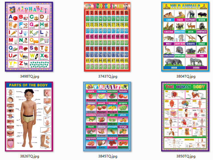 Special wall paintings, stickers, character recognition paintings, letters, numbers, animals, 150x100cm, enter the Red Mall detail image 1