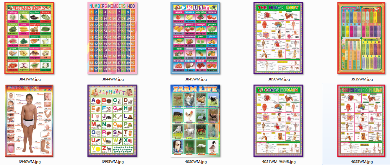 Full-width wall paintings, stickers, character recognition paintings, letters, numbers, animals, 100x70cm, entering the Red Mall detail image 3