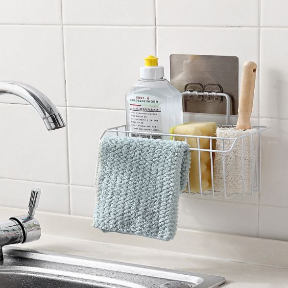 Kitchen sink storage rack Iron dishcloth drain rack seasoning rack dishcloth rack storage rack