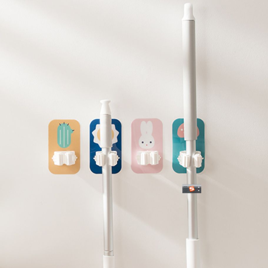 Cartoon cute mop rack, mop clip hook, powerful storage hanging, multi-functional model Specification image