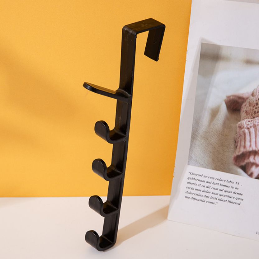 Creative home furnishing, Japanese-style multi-functional five-section hook, portable coat and hat hook, rear door towel hook, traceless hook Specification image