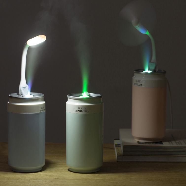 新款加湿器风扇小夜灯可乐瓶创意礼品定制补水车载雾化加湿器细节图