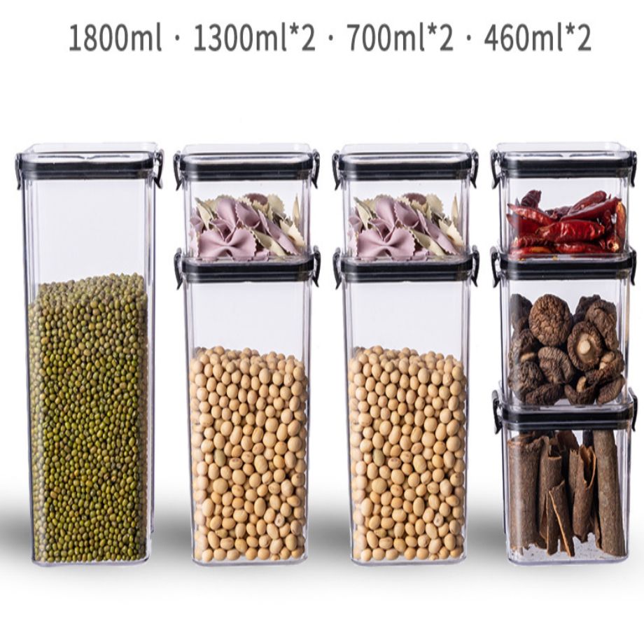 Factory direct sales of plastic household food grade transparent plastic sealed tank kitchen storage tank multi-grain storage tank