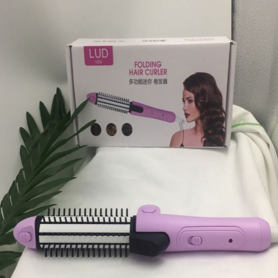 跨境热推电卷发棒三合一玉米烫卷发器负离子直夹板便携折叠直发梳