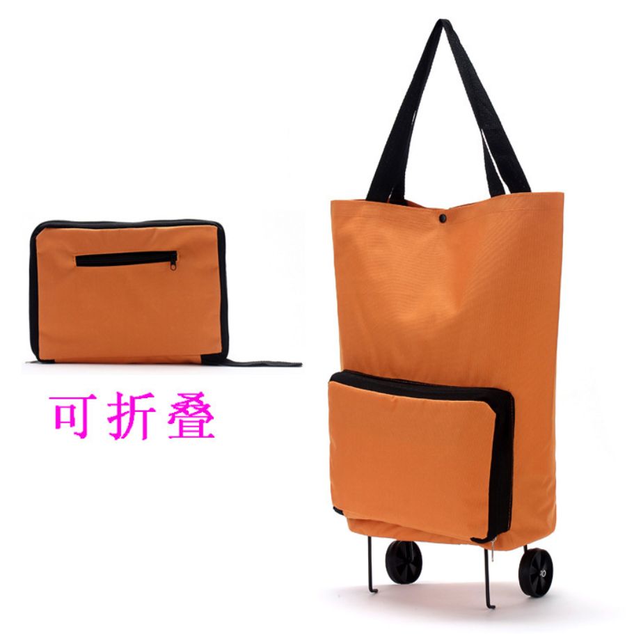 Foldable shopping towing bag, Japanese folding bike wheel bag, roller shopping cart luggage bag