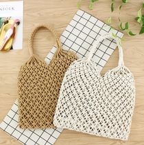 Unlined straw woven bag casual woven bag