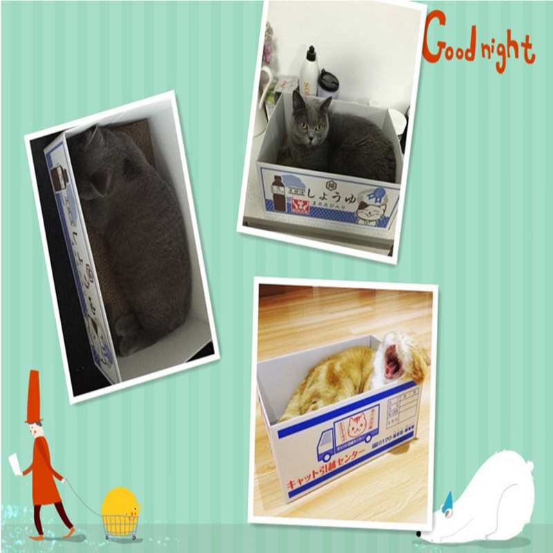 瓦楞纸猫窝 猫抓板 猫沙发 猫房子逗猫玩具 宠物猫玩具 薄荷纸箱详情图5