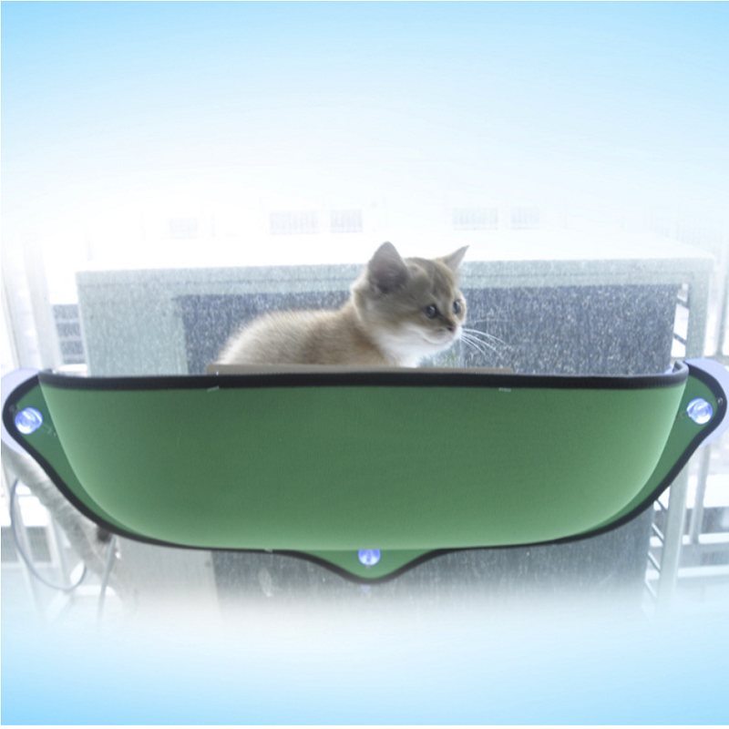 现货亚马逊 猫咪吸盘窗台窝 半圆猫窝 晒太阳带猫垫 猫玩具详情图9