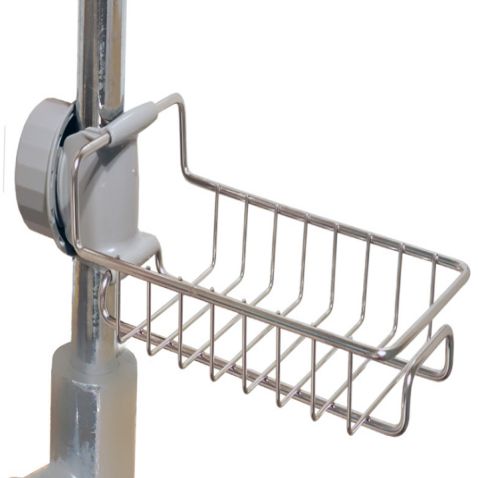 不锈钢升级款水龙头置物架抹布沥水架厨房卫生间可调节水槽收纳架