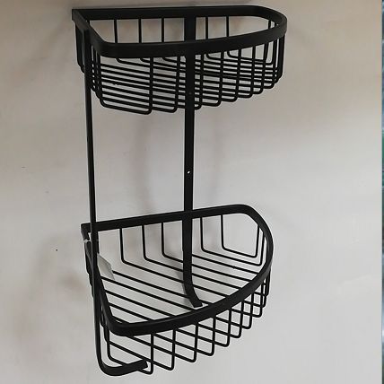 Stainless steel storage rack, black double-layer storage rack, black Specification image