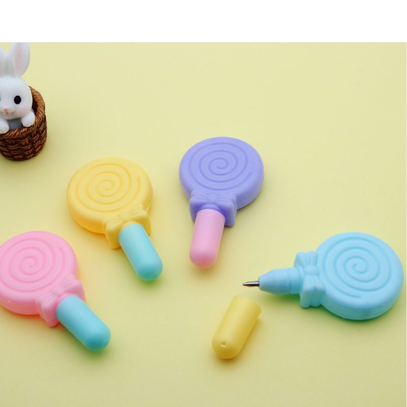 微商地推可爱棒棒糖糖果圆珠笔 赠品扭蛋塑料玩具详情图2