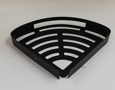 Stainless steel triangular single-layer plate blue storage rack detail image 3