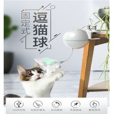 USB电动宠物猫玩具LED逗猫棒 逗趣可换羽毛可夹任意区域逗猫球