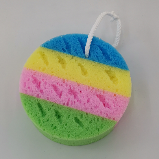 四色圆沐浴海绵简易创意美观洗澡海绵擦多功能搓澡清洁海绵详情图4