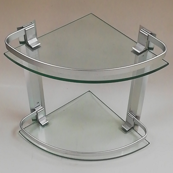Glass and aluminum storage racks, single-layer/double-layer/triple-layer detail image 1