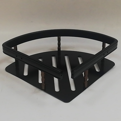 Space aluminum triangular storage rack, black storage rack detail image 2