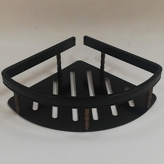 Space aluminum triangular storage rack, black storage rack detail image 1