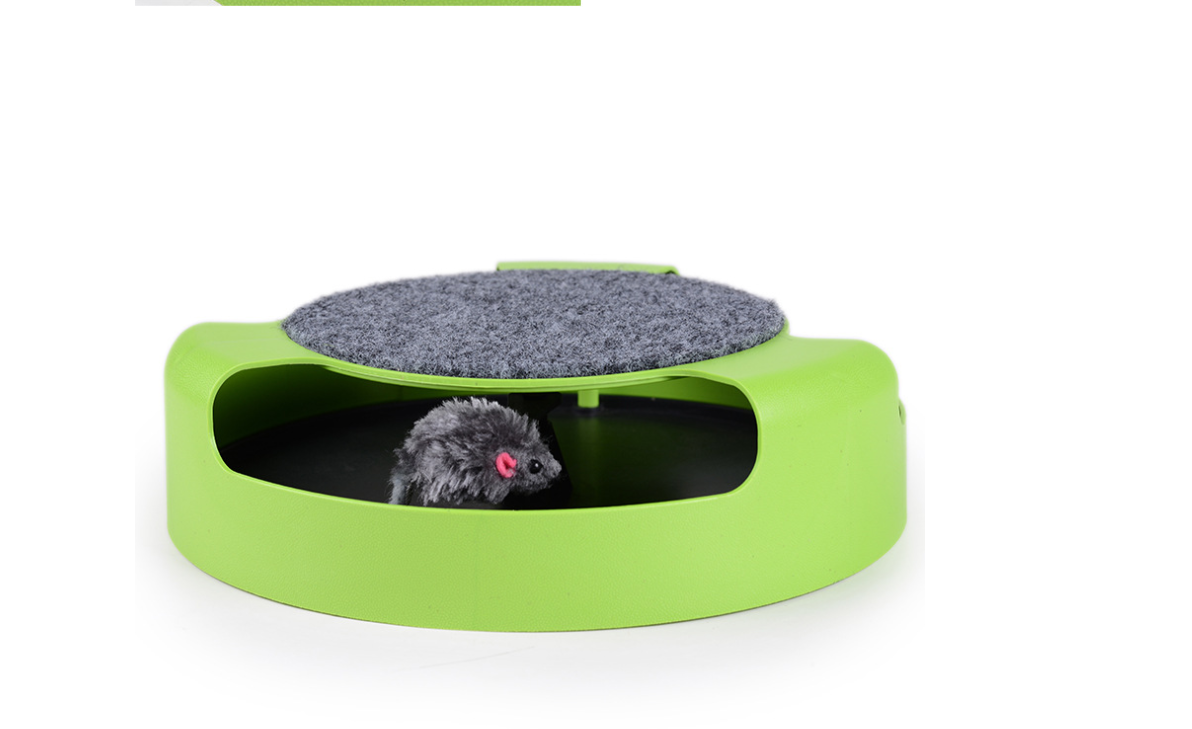 宠物用品 绿色无影鼠转盘 宠物玩具 猫游乐盘 疯狂猫抓板 猫玩具详情图3