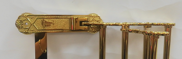 Bath towel rack, bathroom foldable bath towel rack storage rack, gold detail image 2
