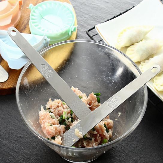 Custom stainless steel dumpling machine Chaotic bun flat spoon filling scoop filling dumpling spoon 201