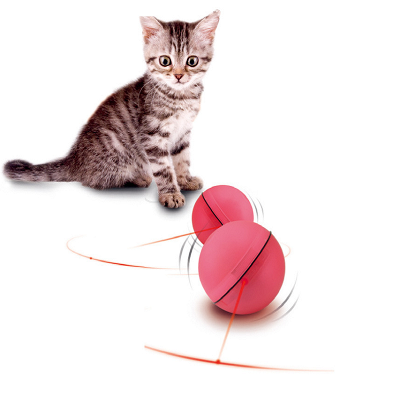 电动激光逗猫玩具 LED滚动猫玩具发光球 猫咪逗趣玩具抖音详情图4