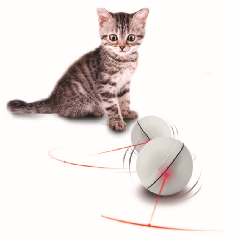 电动激光逗猫玩具 LED滚动猫玩具发光球 猫咪逗趣玩具抖音详情图5