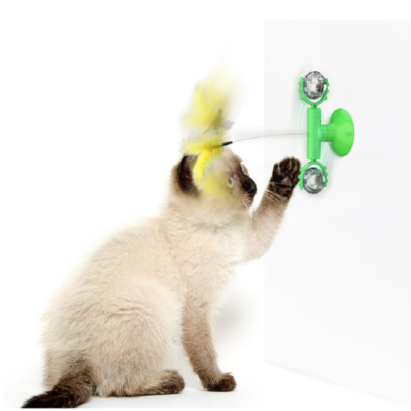 亚马逊新款喵星球转转风车猫玩具猫咪转盘逗猫棒宠物逗趣用品详情图4