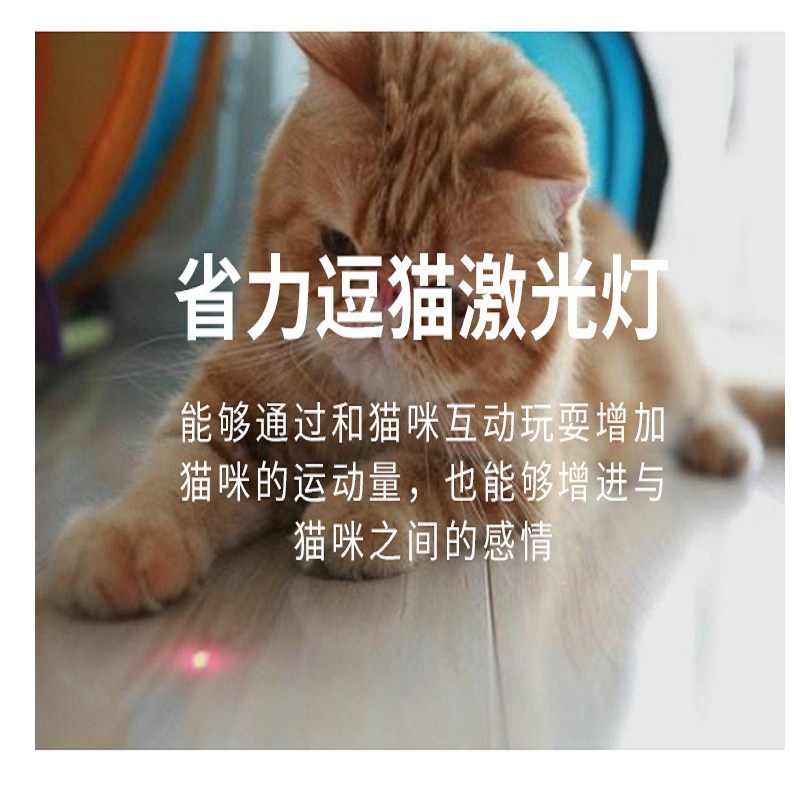 USB充电自动旋转镭射灯红外线激光逗猫玩具 电动猫玩具激光逗猫棒详情图8