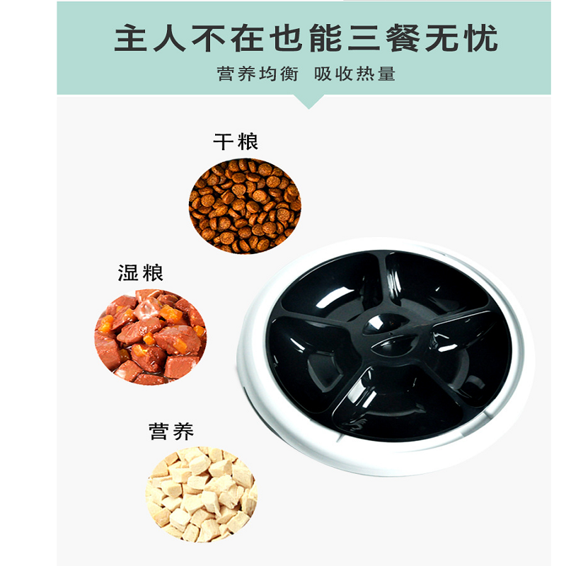 新款宠物全自动智能转盘式宠物喂食器电动语音提示无人喂食机详情图7