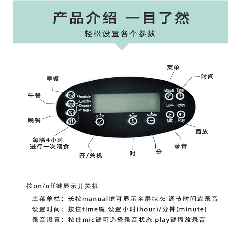 新款宠物全自动智能转盘式宠物喂食器电动语音提示无人喂食机详情图1