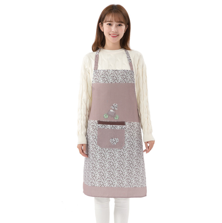 415便宜围裙小兔围裙防水防油广告桃皮绒布料围裙厨房清洁详情图12