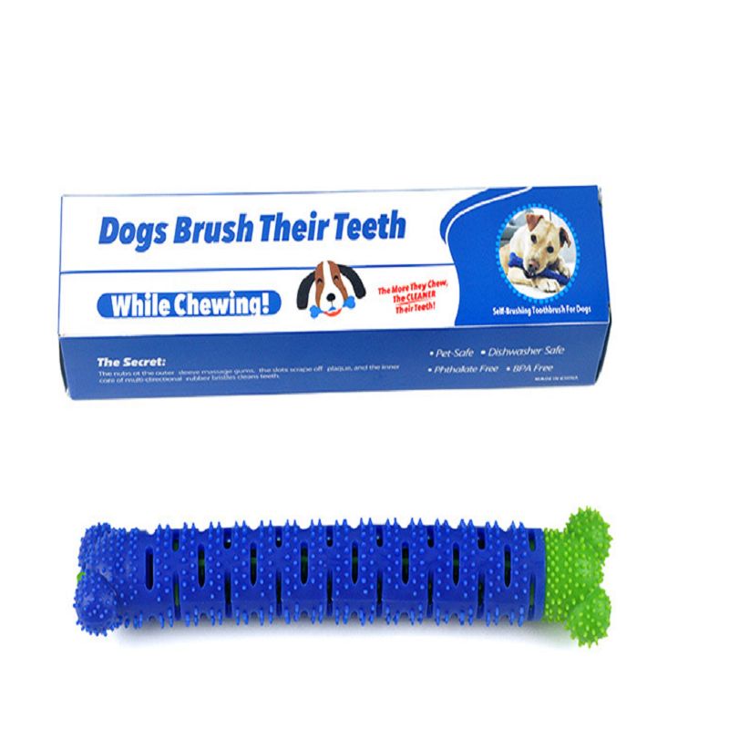 跨境亚马逊新款硅胶狗狗啃咬玩具磨牙棒牙胶宠物清洁牙刷用品详情图2