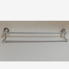The towel bar is a space aluminum towel bar with two high and low poles detail image 1
