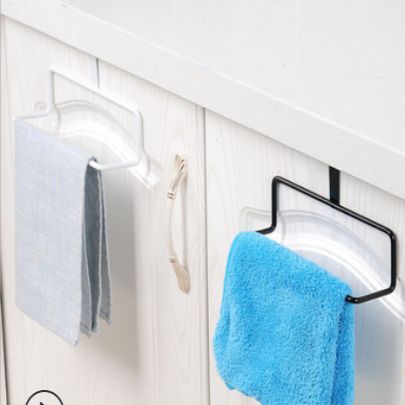 Back-mounted towel rack