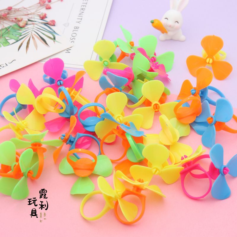 Windmill ring, children's plastic toy, gift gacha Specification image